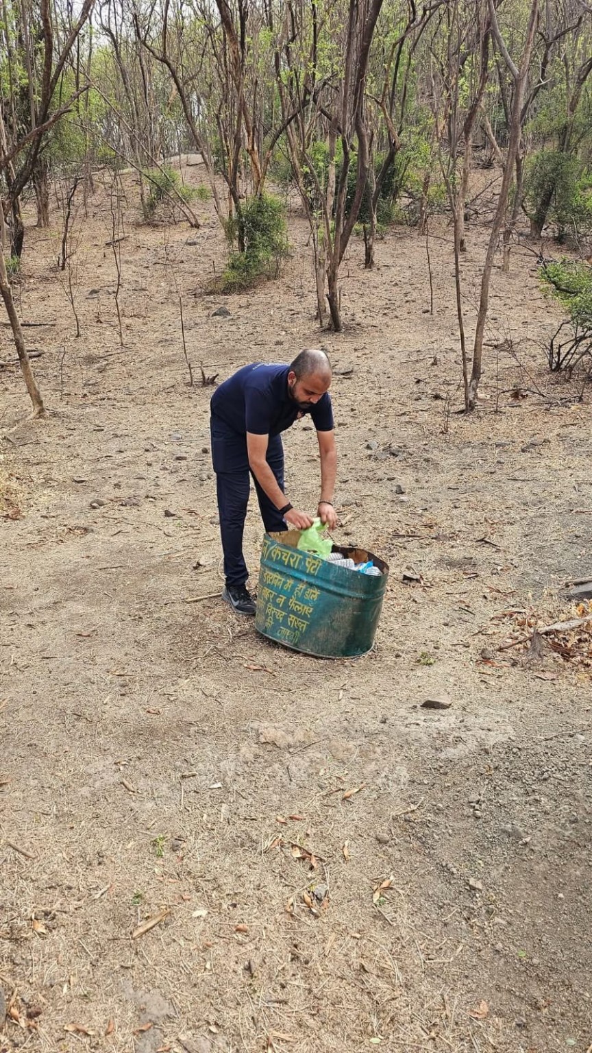 Cleanliness drive in forest area