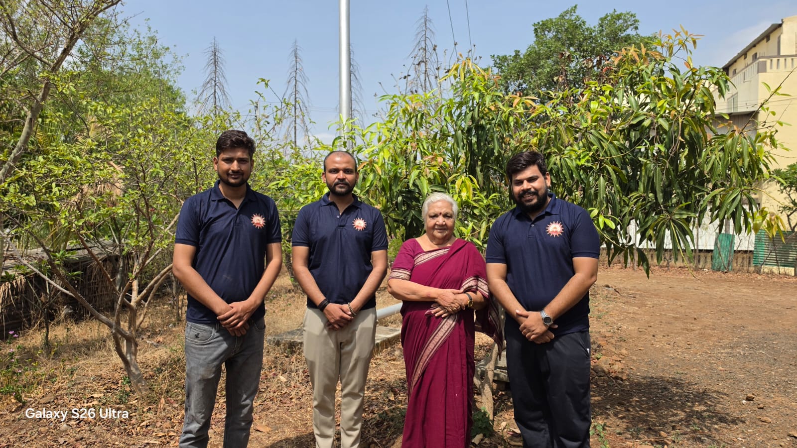Field visit with agricultural project team